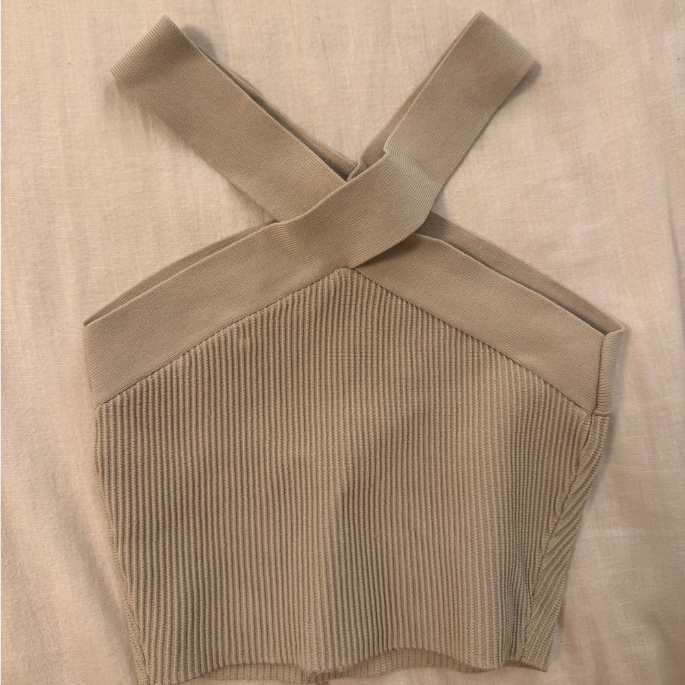 aritizia babaton cross knit sculpt top